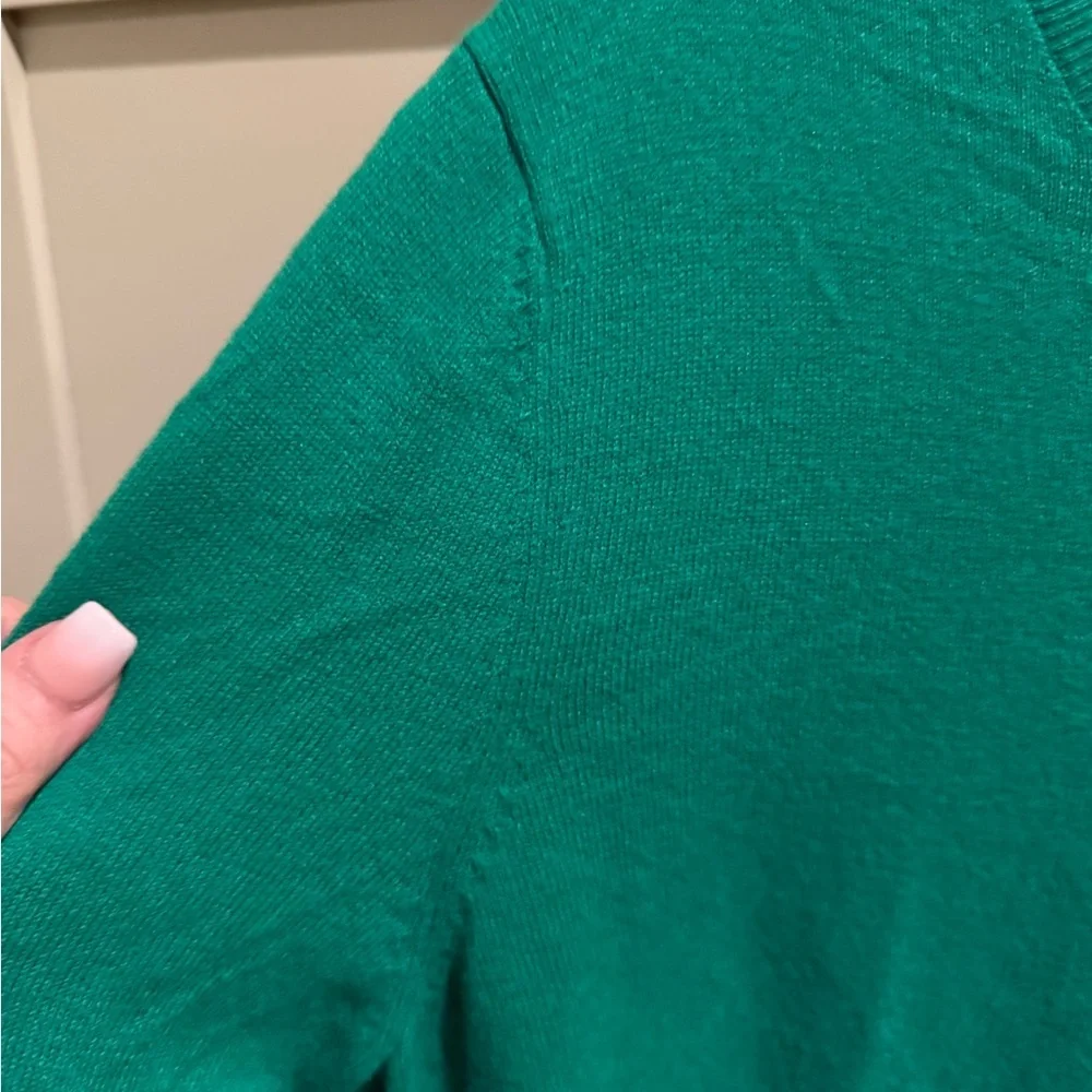EUC Talbots Vibrant Green L/S Wool Blend Sweater SZ L - Picture 3 of 11